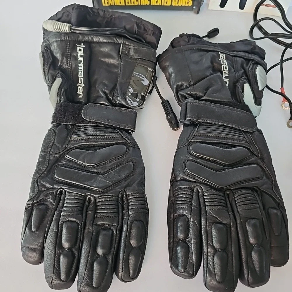 Tourmaster Synergy Leather Electric Heated Gloves Motorcle Woman XL/Men's M 1727